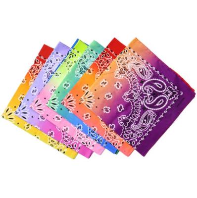 China Sweat Absorb New Fashion Colorful Cotton Custom Printed Bandanas Men Ladies Handkerchiefs for sale