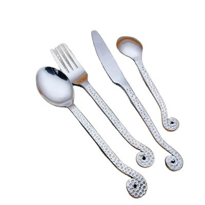 China 2019 Sustainable New Product Ideas Dinnerware Set Silverware Sets Stainless Steel Flatware Treble Clef Cutlery Sets for sale