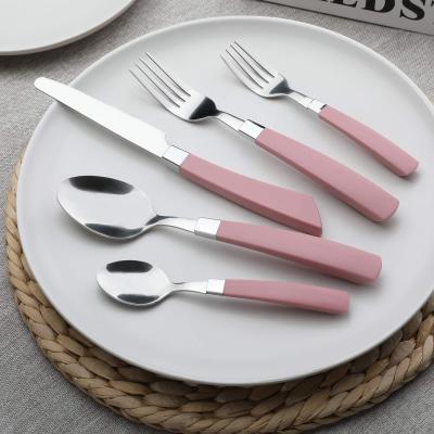 China New Arrival Eco Friendly Degradable Handle Spoon Fork Knife Disposable Plastic Cutlery for sale