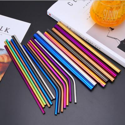 China Wholesale Amazon Success 2021 Bar Tools Gold Drinking Straws Stainless Steel Straw Long Set for sale