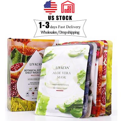 China Korean Moisturizer Fruit Face Moisturizer Wholesale Factory Private Label Maskss Check Facial Oil Moisturize Beauty Sheet Mask for sale