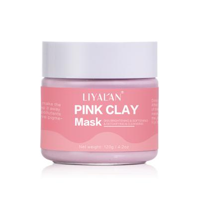 China LIYALAN Moisturizer Private Label Rose Clay Face Mask Rose Aloe Bentonite Skin Beauty 100% Natural Herbal Moisturizer for sale