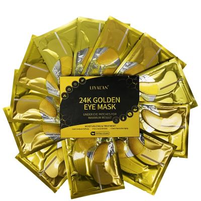 China Anti Wrinkle Anti-Wrinkle 12 Pairs Eyemask Remove Dark Circle Anti-Puffiness Collagen 24K Gold Vitamin E Hydration Hydrogel Under Eye Gel Pads for sale