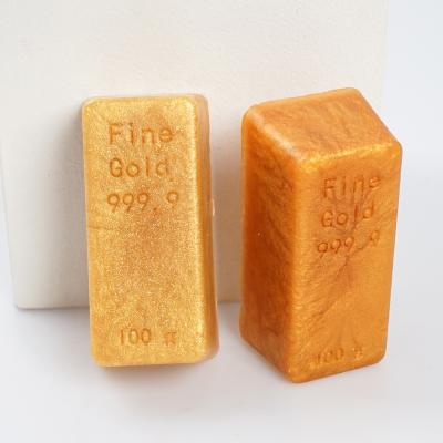 China Hot Buy Private Label Natural Organic Whitening Skin Cleanser Base Cleanser 24k Gold Handmade Bath Soap for sale