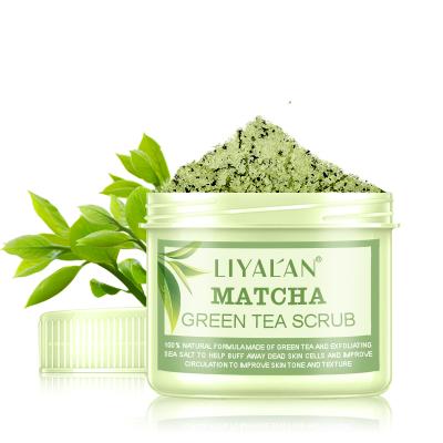 China OEM Wholesale Private Label High Quality Natural Whitening Organic Body Exfoliator Sugar Matcha Green Tea Face Exfoliator Scrub Exfoliator for sale