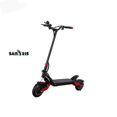 China Best Sandris unisex dual motor mobility e scooter T10-DDM folding long range electric scooters adults for sale