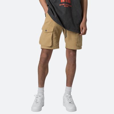 China Anti-wrinkle Custom Logo Casual Cotton Plain Side Pocket Cargo Shorts For Men for sale