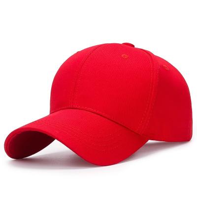 China 6 Panel Embroidery Logo Ball Cap Cotton Baseball Cap Factory Manufacturer 100% COMMON Red Face Sports Flat Hats And Hats for sale