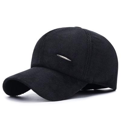 China COMMON Hats Wholesale Cold-proof High Quality Sports Baseball Winter Corduroy Hat Dad Hip Hop Outdoor Hat for sale