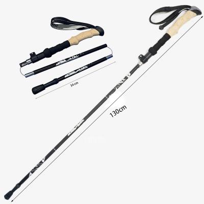 China Plug In Pole 4 Multifunctional Outdoor Section Aluminum Trekking Walking Stick for sale