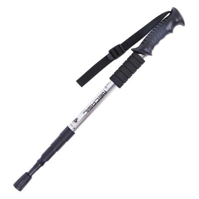 China 2021 Lightweight Telescopic Pole 4 Section Trekking Pole 4 Section Shockproof Alpenstock PVC Walking Stick Antiskid for sale