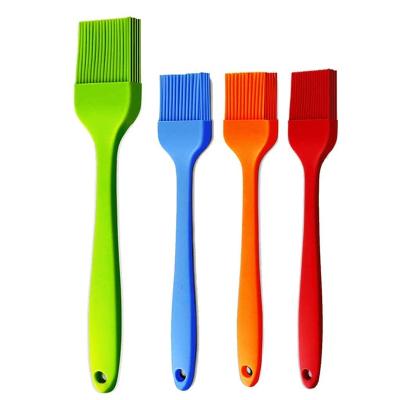 China 4 Pack Easily Cleaned Heat Resistant Silicone Basting Pastry Brush BBQ Sauce Marinade Meat Glazing Oil Brush Silicone Basting Brush for sale