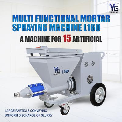 China Thick Fire Retardant Mortar Spray Machine 35L/MIN Cement Mortar Plastering Machine for sale