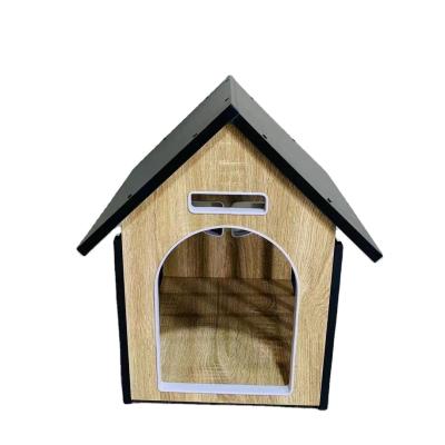 China (Other)Adjustable Wooden Pet House With Roof For Dogs Indoor Outdoor Use Easy Assemble Pet Nest for sale