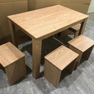 China Traditional Hot Selling Wood Top Wooden Table Dining Set 4 Chairs For Dining Set for sale