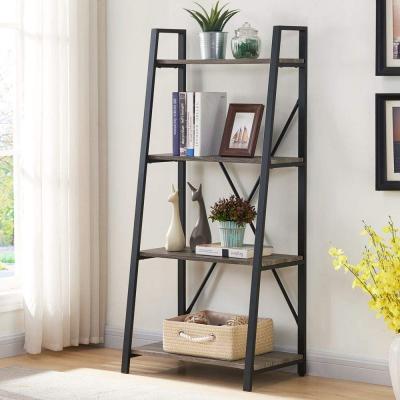 China 2022 Bestseller 4 Tier Modern Industrial Shelving Wooden Shelf MDF With PVC Surface For Living Room for sale