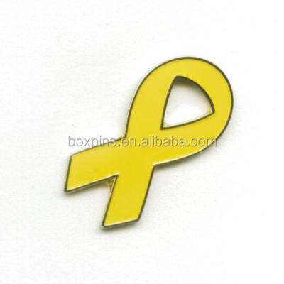 China Worldwide Custom Lapel Pin Brooches (Box-B-Metal Peace Forgiveness Yellow Ribbon lapel pin-57) for sale