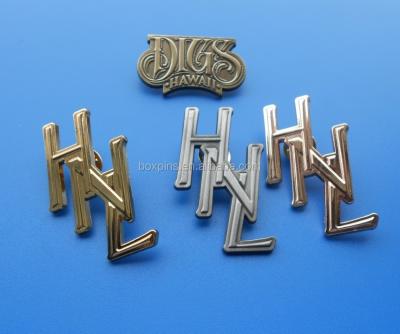 China Custom Lapel Worldwide Pin Badge (Box-B-Metal Metal Letter HNL Hawaii pin-60 lapel) for sale