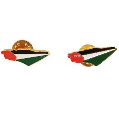 China High Quality Soft Enamel Mexico Gold Plated Palestine Flag Metal Lapel Pin for sale