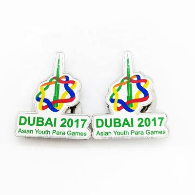 China Global Custom Metal Logo Printing Dubai Lapel Pin Magnetic Badges for sale