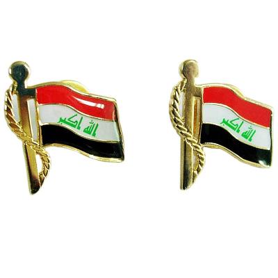 China Iraq Flag Custom Worldwide Metal Badge for sale