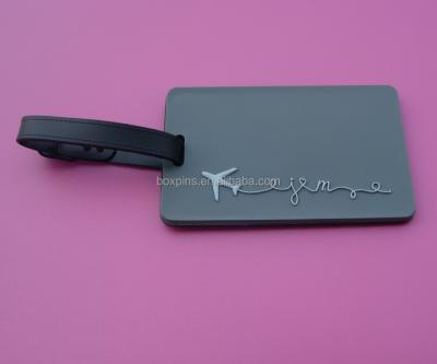 China Promotional Gifts Souvenir Pb Travel Airplane Luggage Tag - Black With White Large Rolling Luggage NEW for sale