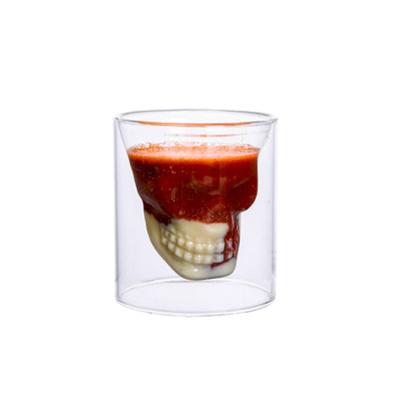 China Wholesaletor Champagne Glass Cup Viable Online Transparent Creative Wall Double for sale