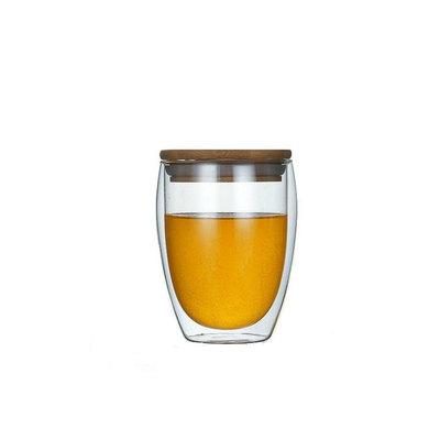 China Viable and Anti-scalding Heat Insulation of Juice Cup Borosilicate Glass Coffee Mug Double Wall Glass Cup for sale