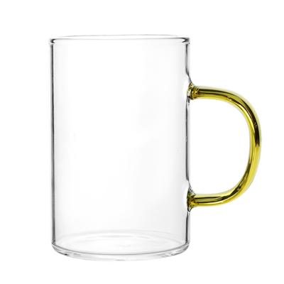 China JH Supply Boiler Glass Water Sustainable Professional Transparent Cheap Glass Cup With Handles for sale