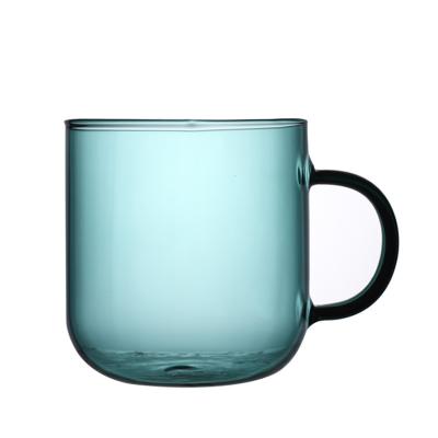 China Sustainable Supply Professional Heat Resistant Creative Coffee Colored Glass Mug for sale