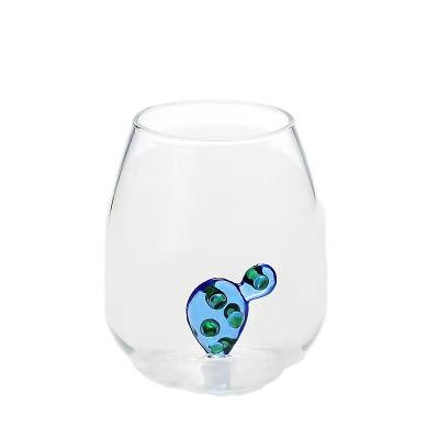 China Baby Viable Outstanding Transparent Glass Water Quality Cute Single Layer Cup for sale