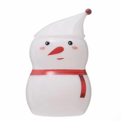 China Sustainable Factory Direct Selling Christmas Snowman Shape Water Cup White Coffee Mug With Lid for sale