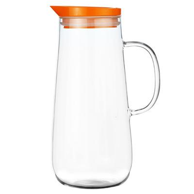 China 1300ml Sustainable High Strength And High Temperature Resistant Glass Jug With Resin Lid for sale