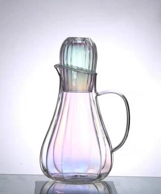 China Viable Glass Jug with Lid Heat Resistant Water Jug for Hot/Cold Water, Ice Tea and Juice Beverage 1500ml for sale