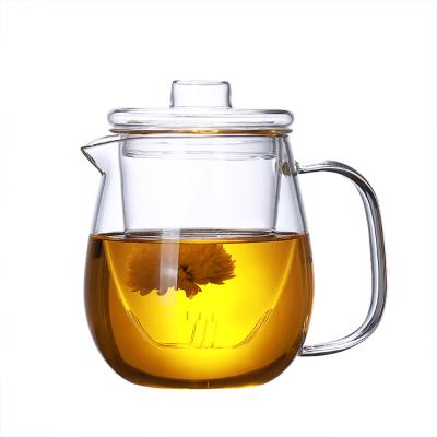 China Manufacturer Wholesale Transparent Luxury Modern Glass Morden Double Wall Teapot for sale