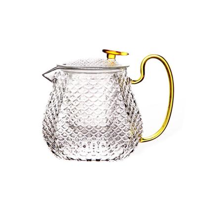 China Wholesale Price Viable Glass Teapot With Infuser Black Tea Green Tea Boiled Teapot For Drinking Set for sale