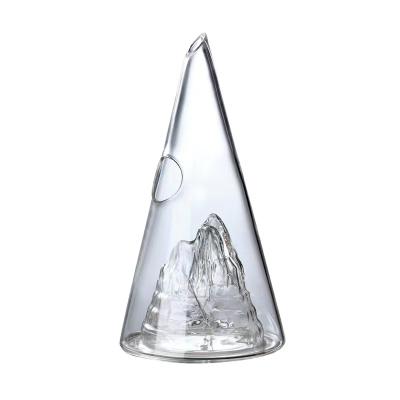 China Creative INS style crystal glass pyramid decanter home cone red wine decanter bottle purchase decanter for sale