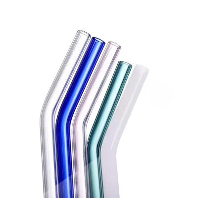 China Factory Price Modern Chinese Heat Resistant Color Reusable Glass Straw for sale