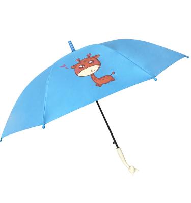 China Cartoon Logo Customized 21inchX8K Black Coating UV Protection Kids Cardboard Umbrella for sale