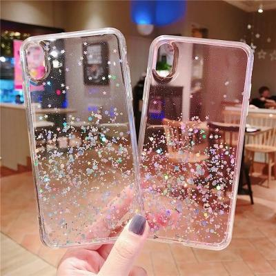 China Ultra Thin Chimera Glitter Clear Cases For iPhone Samsung Huawei Phone Capas Glittering Models Various Cover Transparent Bottoms for sale