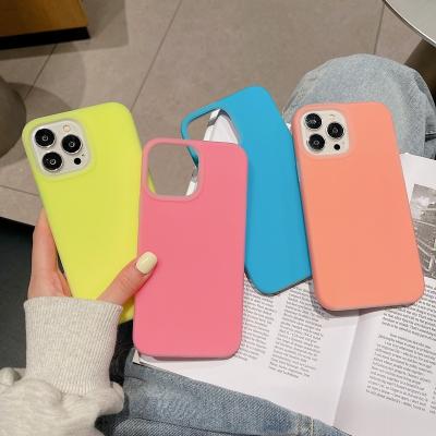 China Shockproof Liquid Silicone Case For IPhone 11Pro Max Candy Color Case For IPhone 13Pro Max for sale