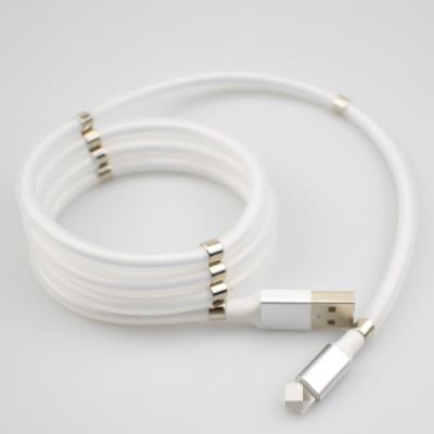 China Self Winding Easy Coil Magnetic Charging Cable For Iphone Samsung Huawei Android for sale