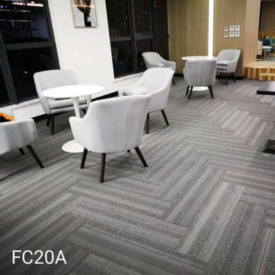 China FTR Polypropylene PVC Office Gray Color Slip-proof Hot Commercial Carpet Tiles 50x50cm for sale