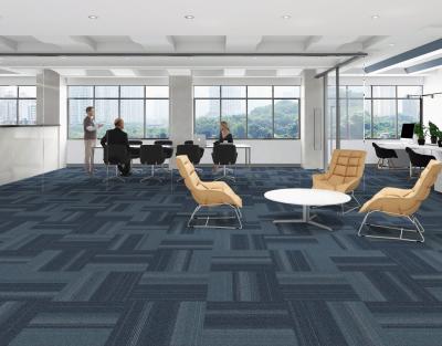 China 100% new design slip-proof pp interlocking carpet tile, desk mat with pvc backing for sale