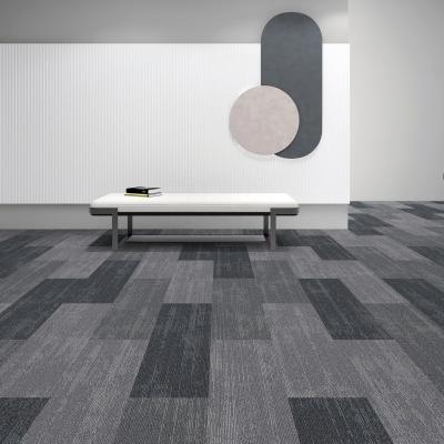 China Modern PP Surface Environmental Polypropylene Bitumen Floor Carpet Hotel Commercial Self Adhesive Carpet Tile for sale