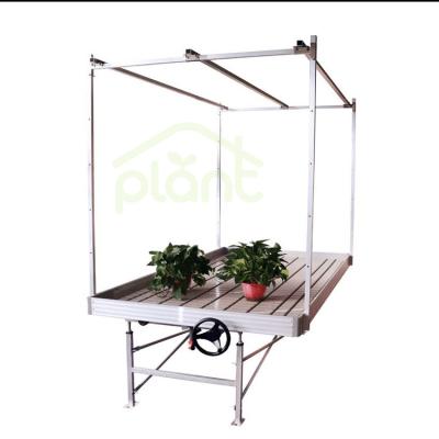 China Easy For Operation Rolling Table Trellis Top Benches Greenhouse And Nursery Bench Growing Using Movable Benches for sale