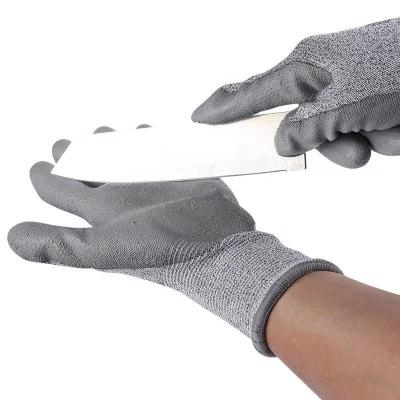 China Engineering Works / Linght Metal Handing / Cheap Price General PU Discount Plam Coated Gloves For Cutting Resistance Gloves for sale