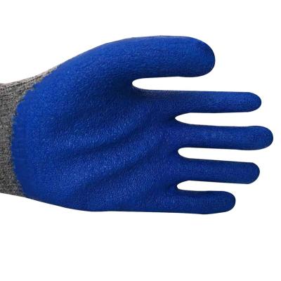 China Agriculture Factory Supply Latex Wrinkle Palm Work Gloves for sale