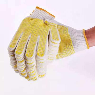 China Agriculture Cotton PVC Dots Safety Working Glove for sale