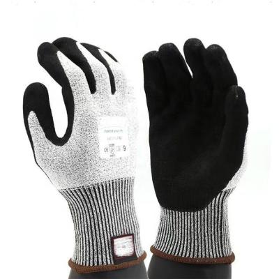 China Agriculture 13G HPPE LEVEL-5 ANT-CUT Nitrile Coated SANDY Finish Gloves for sale